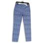 NWT Tommy Bahama Womens Ella Twill Blue White Tenali Tiles Ankle Pants Size 4 image number 2