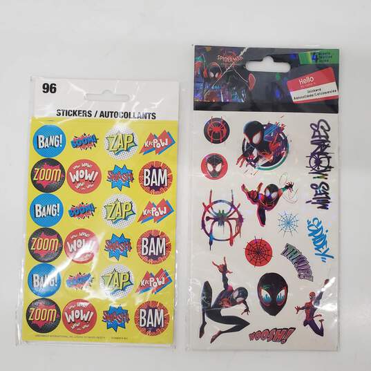 Sealed Super Hero Themed Sticker Sets w/ Miles Morales Spider-Man ++ image number 1