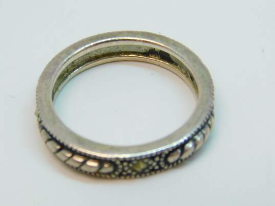 Judith Jack Sterling Silver Marcasite Stacking Rings 9.3g image number 4