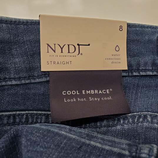 NYDJ Marilyn Straight Crop Blue Jeans Women's Size 8 - NWT image number 4
