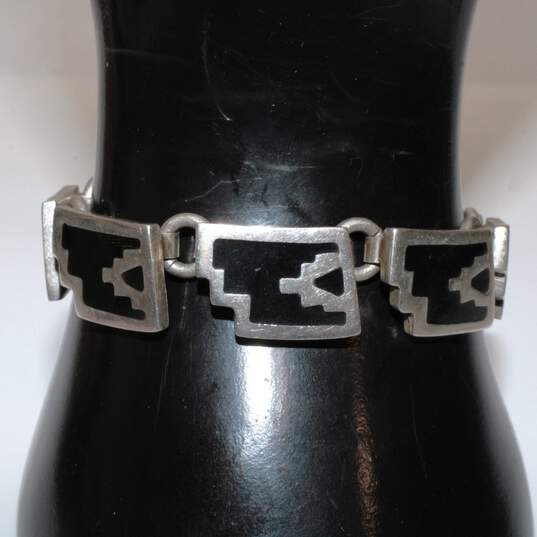 Taxco Sterling Silver Necklace And Bracelet Set - 140.0g image number 5