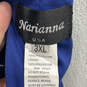 NWT Womens Blue Shimmery Sleeveless V-Neck Fashionable Maxi Dress Size 3XL image number 4