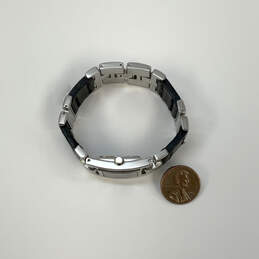 Designer Fossil Silver Tone Square Dial Adjustable Strap Analog Wristwatch alternative image