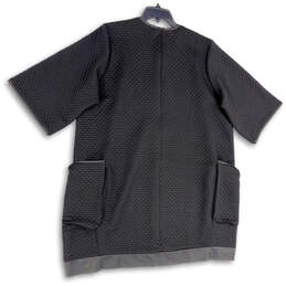 NWT Womens Black Quilted 3/4 Sleeve Pockets Short Sleeve Mini Dress Sz 2X alternative image