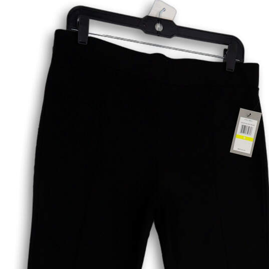 NWT Womens Black Mid Rise Elastic Waist Activewear Ankle Leggings Size M image number 3