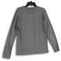 Womens Gray Beaded Crew Neck Long Sleeve Pullover Sweater Size Medium image number 2