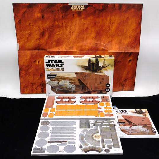 Star Wars The Mandalorian Razor Crest & Sandcrawler Set Paper Model Kit image number 1