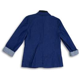 NWT Gap Mens Blue Notch Lapel Long Sleeve Single Breasted One-Button Blazer 14 alternative image