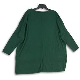 NWT Style & Co Womens Green Round Neck Long Sleeve Pullover Tunic Sweater Sz 2X alternative image