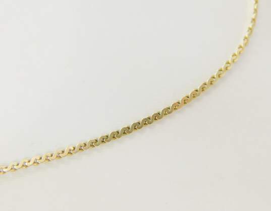 14K Yellow Gold Fancy Link Chain Necklace for Repair 2.1g image number 3
