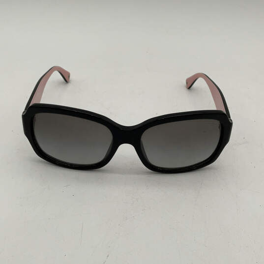 Womens 5053 11 Black Gray Lens Classic Full Rim Rectangular Sunglasses image number 1