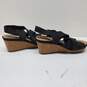 Clarks Unstructured Black Wedge Sandals Women's Size 7 image number 3