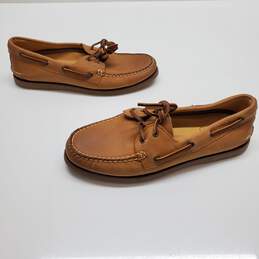 MEN'S SPERRY TOP SIDER 'GOLD CUP' TAN LEATHER LOAFERS SIZE 10.5