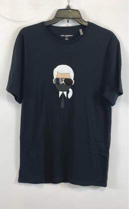 Karl Lagerfeld Black T-Shirt - Size Medium