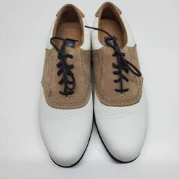 Ashworth AM 0211 Leather White/Brown Golf Shoes Men's Size 10, Used