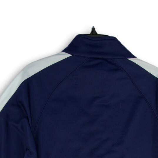 Mens Navy Blue Orange Houston Astros MLB Mock Neck Full-Zip Jacket Size Small image number 4
