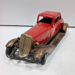 Vintage Red Metal Fire Chief Car