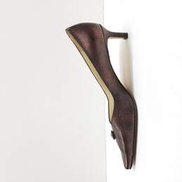 Amalfi Women's Brown Leather Heels Size 7 alternative image