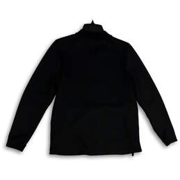 Mens Black Long Sleeve Band Collar Activewear Full-Zip Jacket Size Medium alternative image