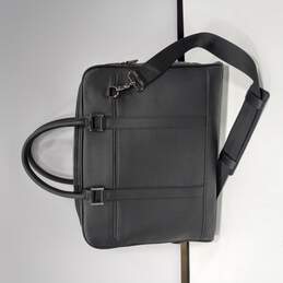 Black Faux Leather Laptop Travel Bag alternative image