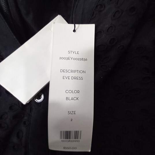 Veronica Beard Black Eve Dress Size 2 NWT image number 4