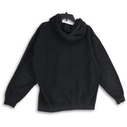 Mens Black Gold Printed Long Sleeve Kangaroo Pocket Full-Zip Hoodie Size L alternative image