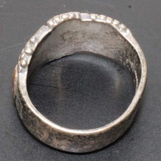 South Dakota Gold Company Sterling Silver 10K Black Hills Gold Accent Ring Size 4.5 - 5.96g image number 3