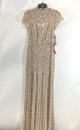 Aidan Mattox Gold Formal Dress - Size 6
