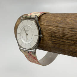 Designer Swatch Multicolor Floral Strap Round Dial Quartz Analog Wristwatch