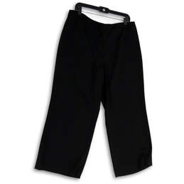 NWT Womens Black Classic High Rise Back Zip Capri Pants Size 16 alternative image