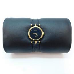 Ladies Vintage Gucci Classic Gold Tone & Black Leather Strap Swiss Watch 13.4g alternative image