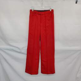 Banana Republic Red Wool High Rise Straight Leg Pant WM Size 2 NWT