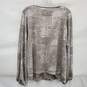 Anthropologie A+ WM's Silver Metallic Elastane & Polyester Blend Blouse Top Size 1X image number 2