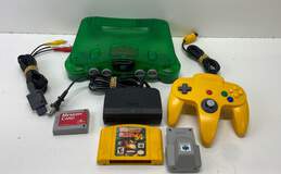 Nintendo N64 Console w/ Game And Accessories- Jungle Green