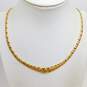 14K Yellow Gold Woven Textured Necklace 11.8g image number 1