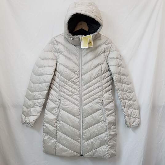 Michael Kors Gray Packable Down Fill Puffer Jacket Women's Size S - NWT image number 1