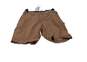 Mens Tan Flat Front Pockets Casual Cargo Shorts Size 32 image number 4