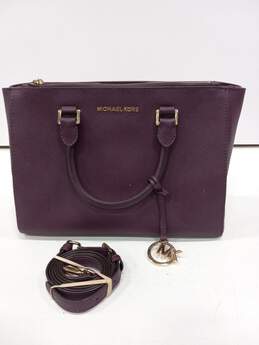 Michael Kors Purple Leather Shoulder Bag Purse