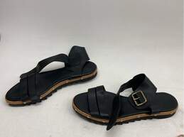 Women's Attilo Giustileo Leather Leombroni Size 39 Black Buckle Sandals alternative image
