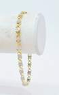 10K Yellow Gold 1.32 CTTW Diamond Tennis Bracelet 4.4g image number 1
