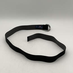 Mens Black Adjustable Double O-Ring Strap Waist Belt Size Medium