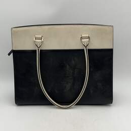 Kate Spade Womens Black White Leather Double Handle Inner Pocket Tote Bag alternative image