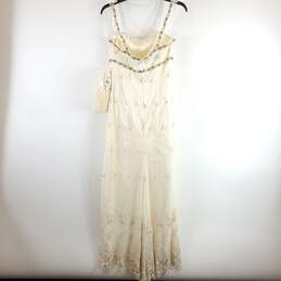 Jessica Mc Clintock Women Ivory Beaded 2 Pc Dress Sz 8 NWT alternative image
