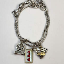 Designer Brighton Silver-Tone Herringbone Chain Charm Pendant Necklace alternative image
