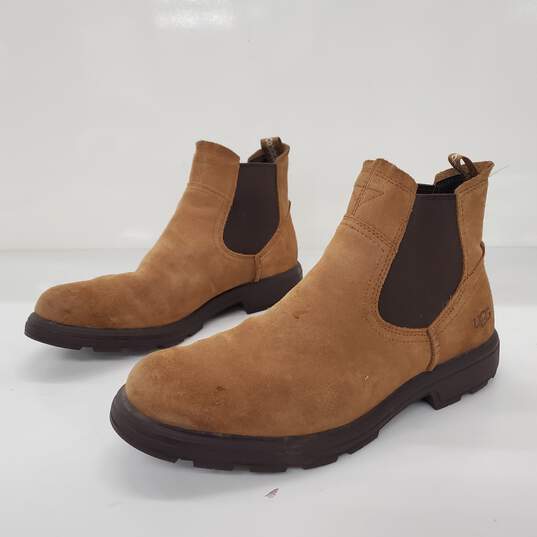 UGG Men's Biltmore Chestnut Brown Suede Chelsea Boots Size 9.5 image number 1
