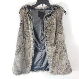 Unbranded Women Gray Fur Vest S