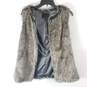 Unbranded Women Gray Fur Vest S image number 1