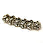 Designer J. Crew Gold-Tone Clear Crystal Stones Stretchable Cuff Bracelet image number 3
