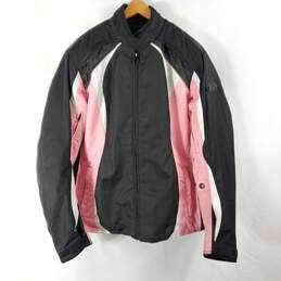 Bilt Women Pink Black Padded Motorcycle Jacket sz XL-W