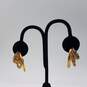Elizabeth Cole Gold Tone Austrian Crystal Post Hoop Earrings 13.8g image number 4